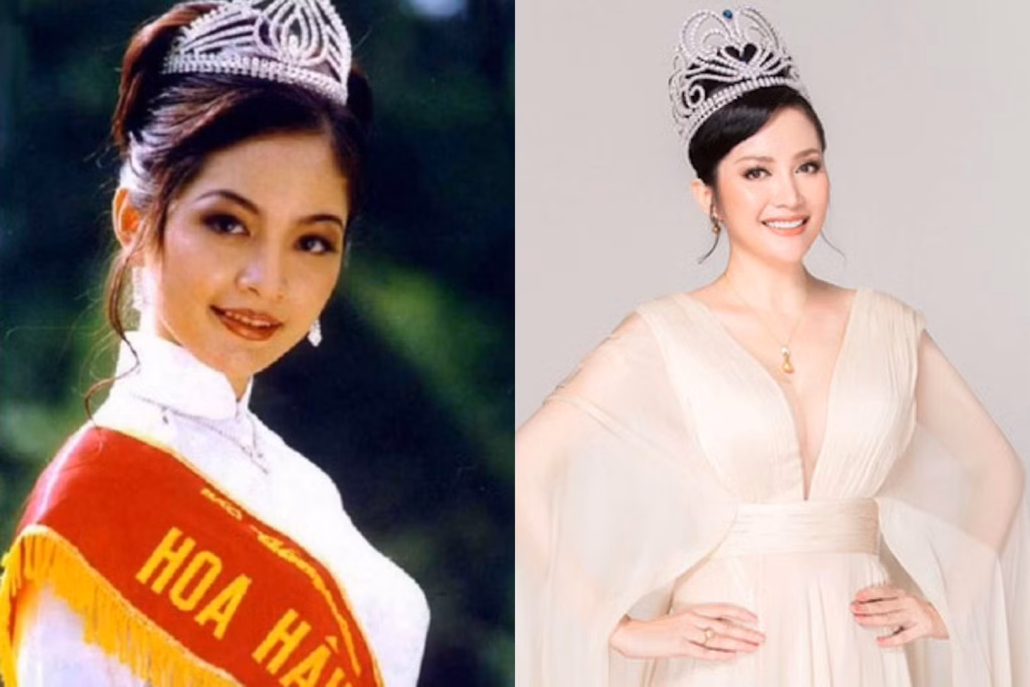 Hoa hậu Việt Nam 1996 Nguyễn Thiên Nga là người đầu tiên đăng quang Hoa hậu 2 lần. Ảnh: BTC