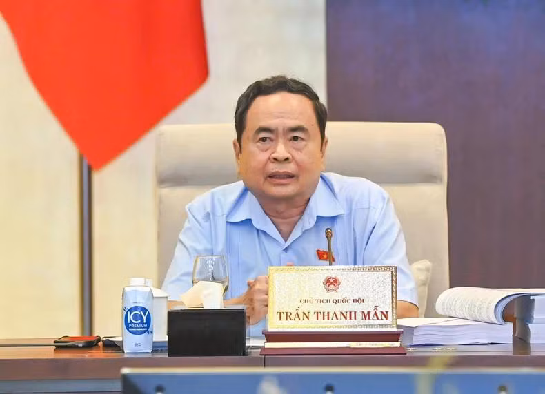 Chủ tịch Quốc hội Trần Thanh Mẫn phát biểu ý kiến. (Ảnh: DUY LINH)