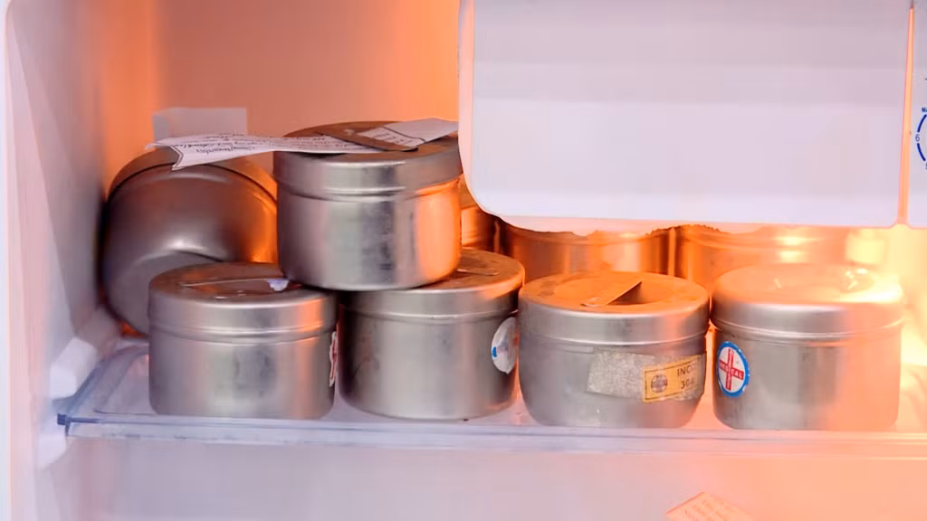 Tủ lưu mẫu tại một nhà hàng.