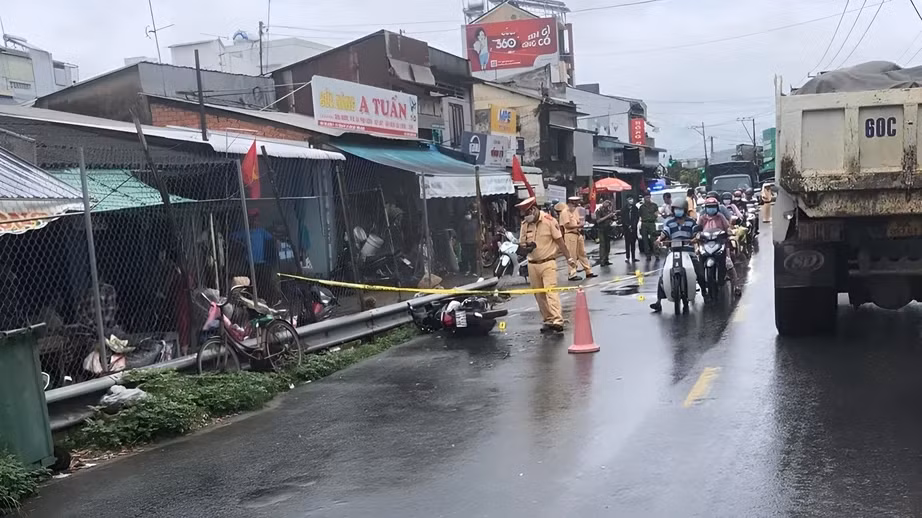 Hiện trường vụ tai nạn.