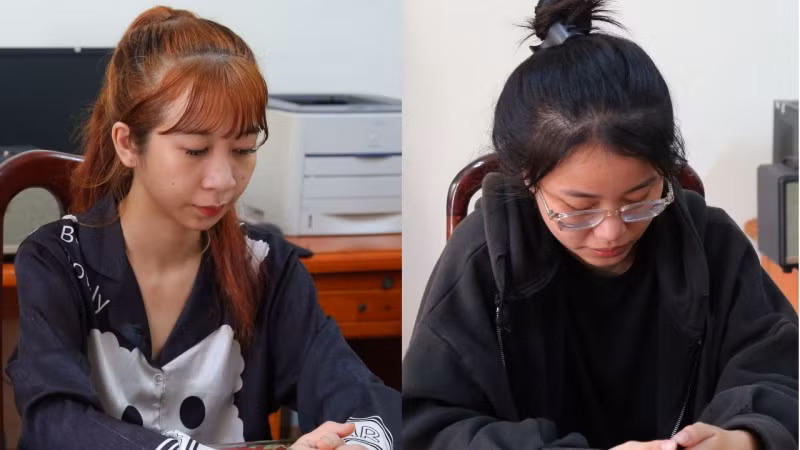 Võ Thị Kiều Trinh và Trần Thị Ngọc Diễm.