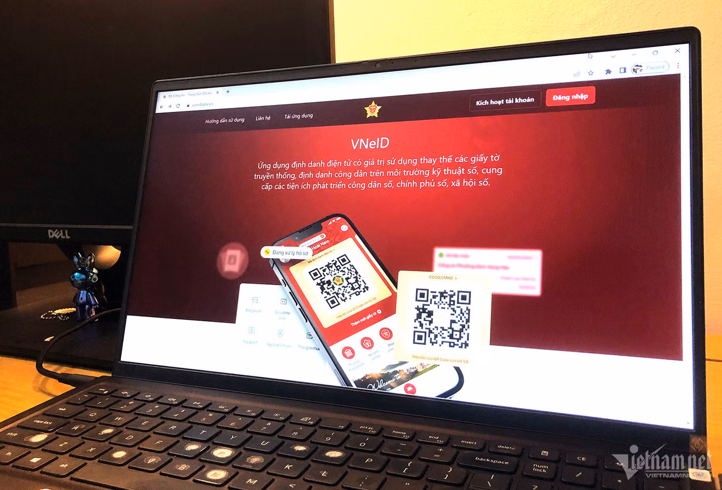 Người dân có thể kích hoạt ứng dụng VNeID trên máy tính trong trường hợp không có smartphone. Ảnh: HP