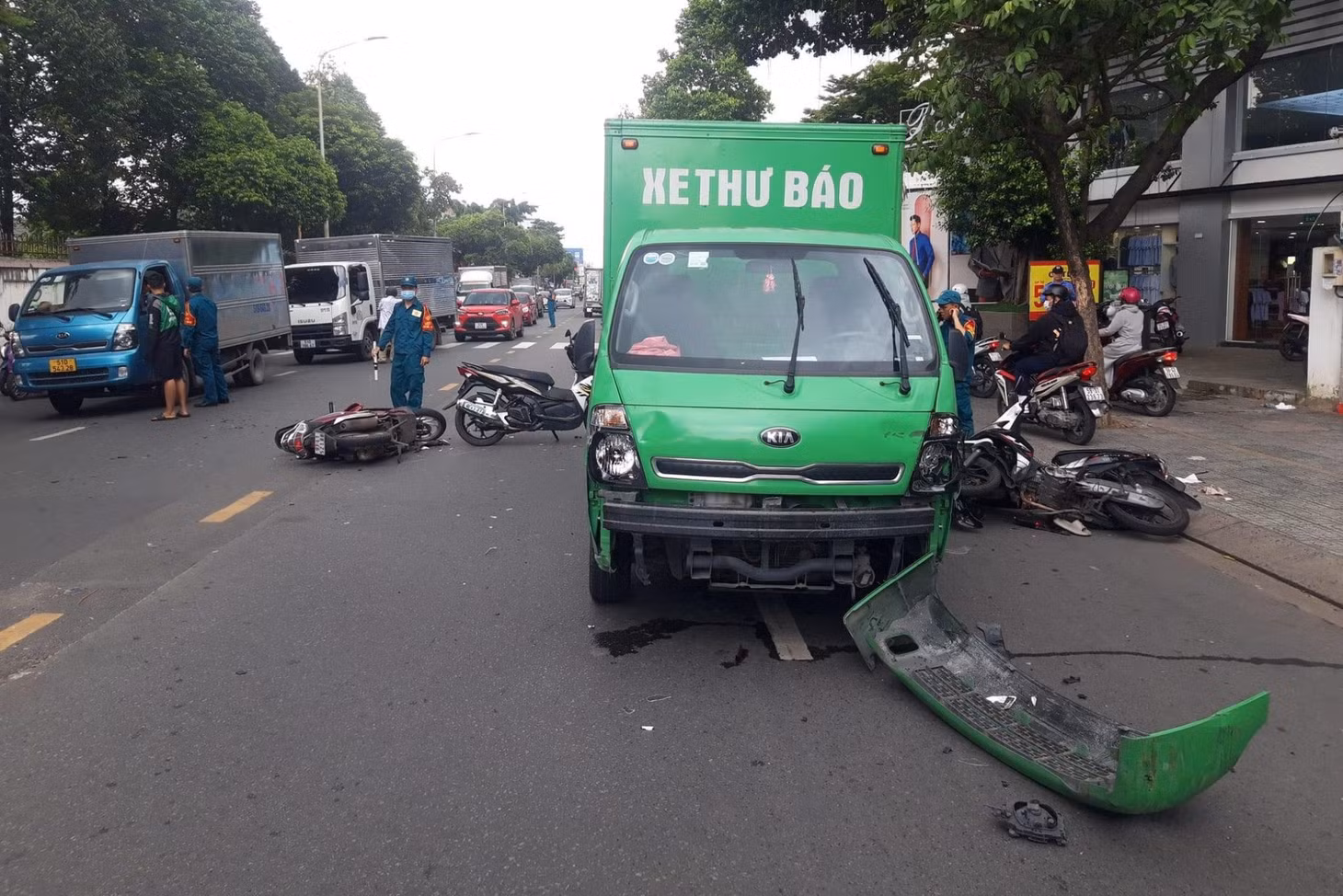 Hiện trường vụ tai nạn. Ảnh: B. Thiện