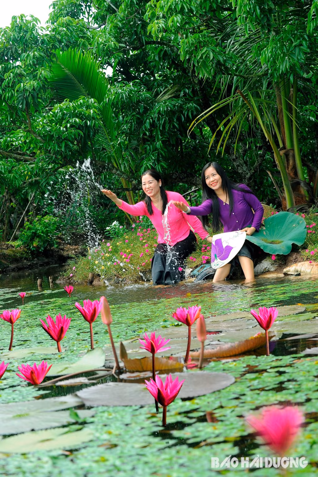 Về Đồng Mẩn, du khách được hòa mình vào thiên nhiên xanh mát.