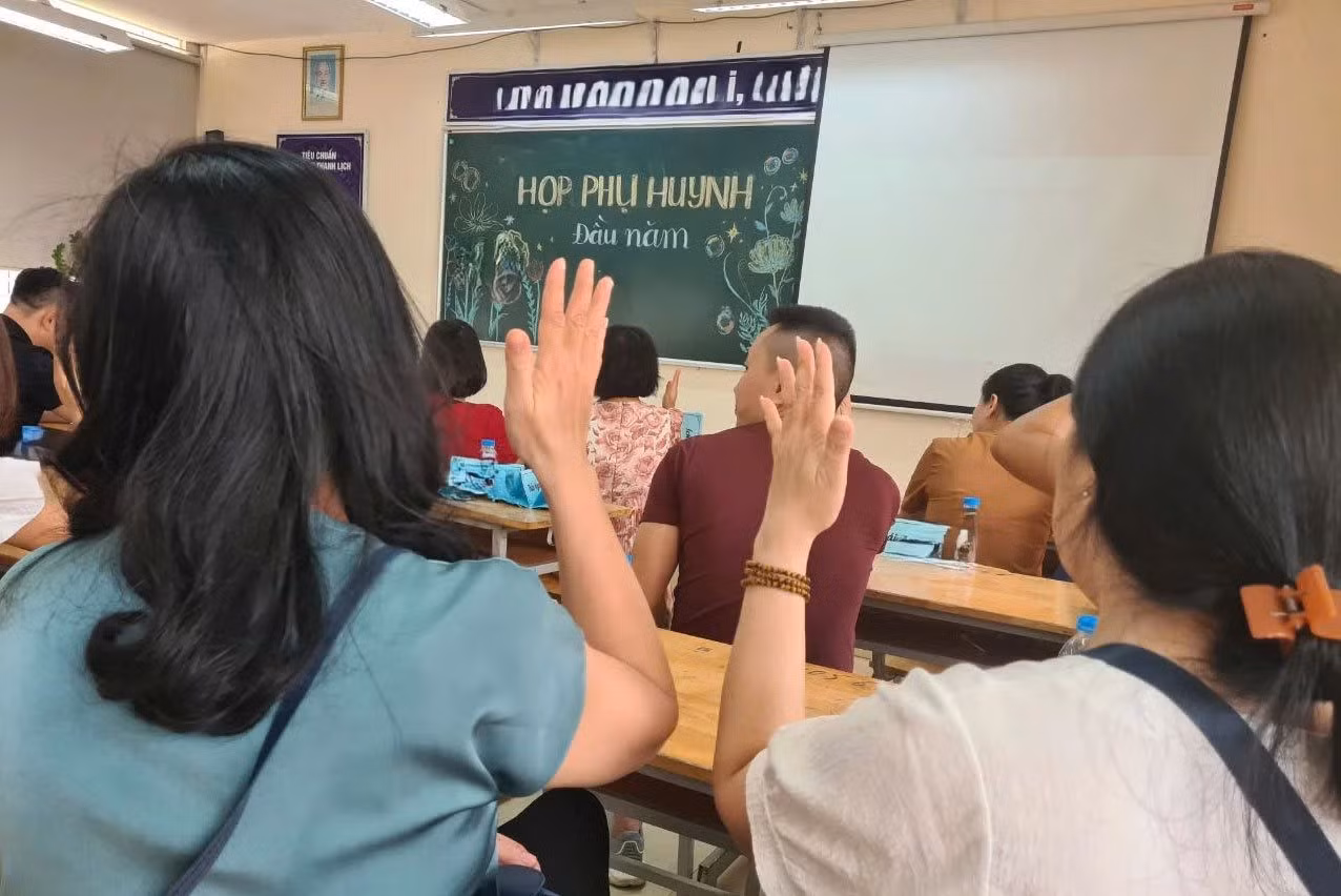 Họp phụ huynh đầu năm học. Ảnh minh họa: MT