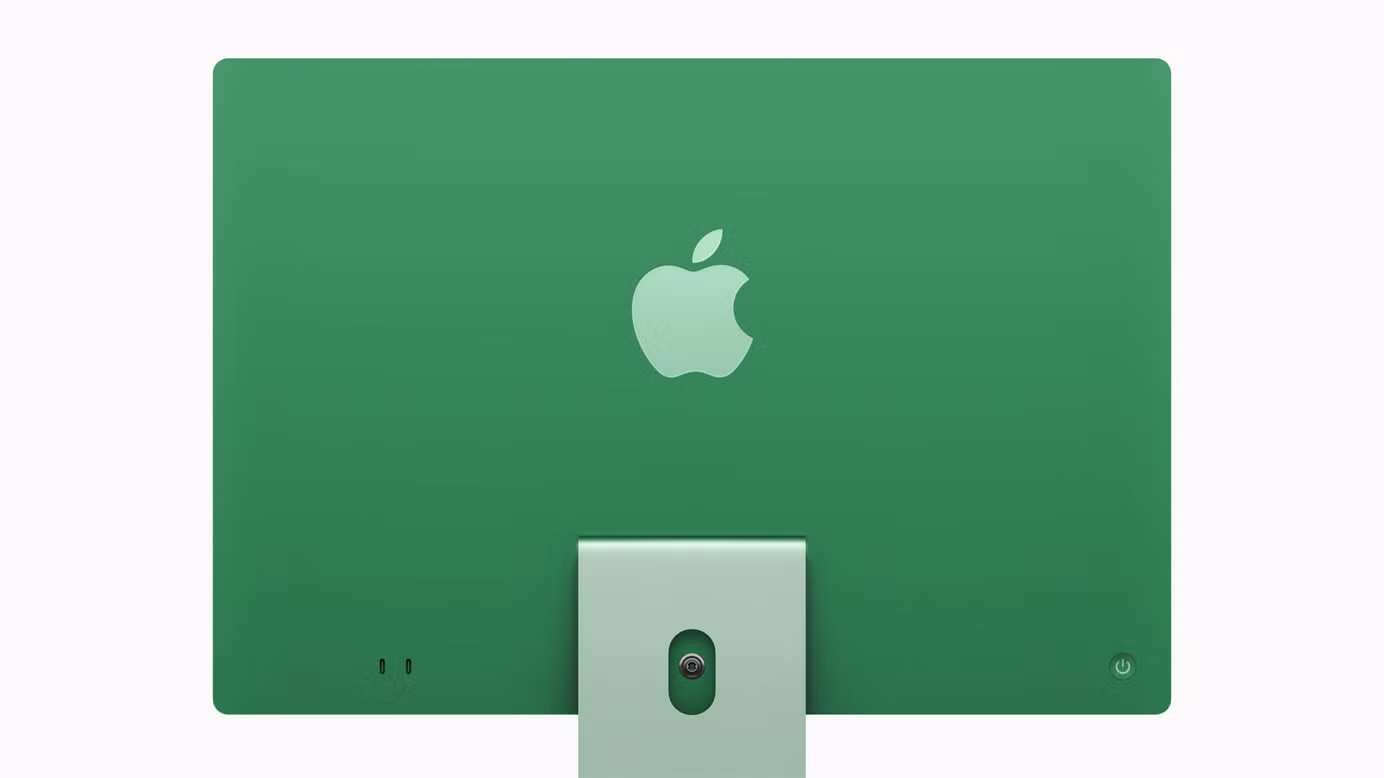 Màu xanh lá trên iMac mới.
