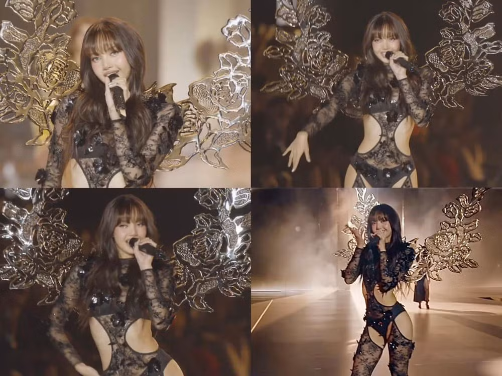 Lisa tỏa sáng trên sàn diễn Victoria's Secret. Ảnh: X
