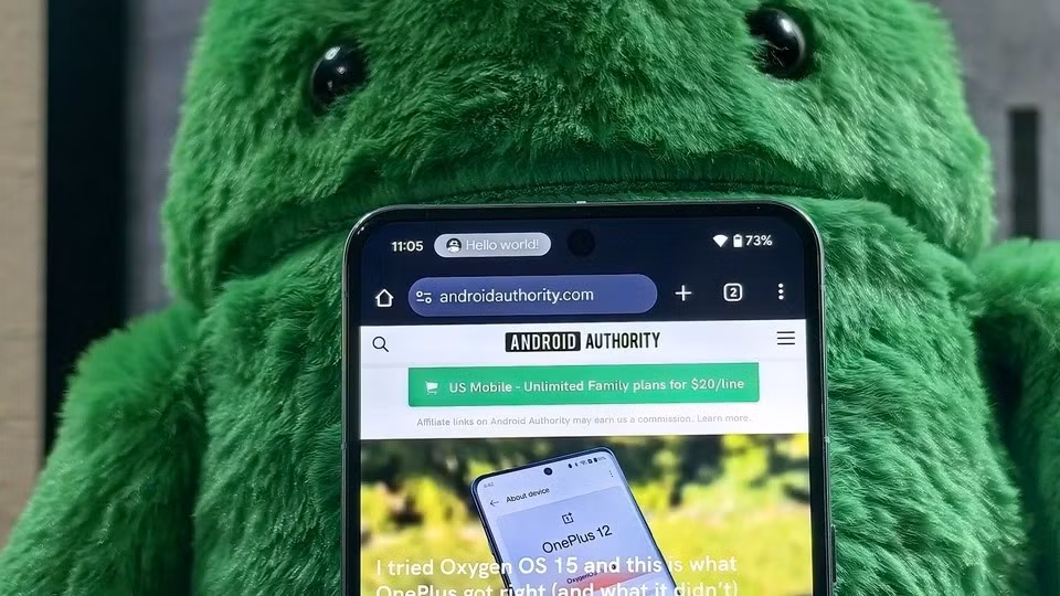 Hình ảnh bị rò rỉ trên Android 16 về một tính năng giống Dynamic Island của iOS. Ảnh: Android Authority.