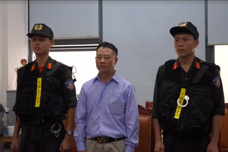 Đối tượng Lò Phàn Páo tại Cơ quan Công an.