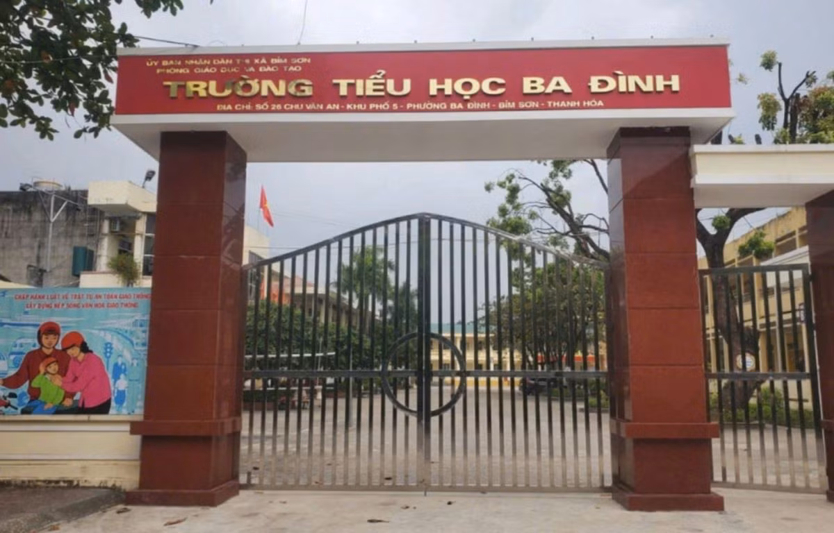 Trường Tiểu học Ba Đình (thị xã Bỉm Sơn, tỉnh Thanh Hóa). Ảnh: Minh Hoàng