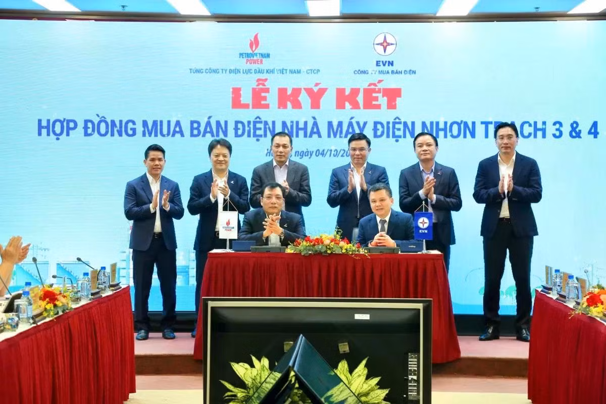 PV Power và EVNEPTC đã ký kết Hợp đồng mua bán điện (PPA) Nhà máy điện Nhơn Trạch 3 và 4 mở ra bước tiến mới cho các dự án điện sử dụng LNG - Ảnh: PVN