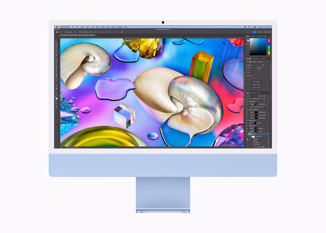Chỉnh sửa ảnh trên iMac mới.