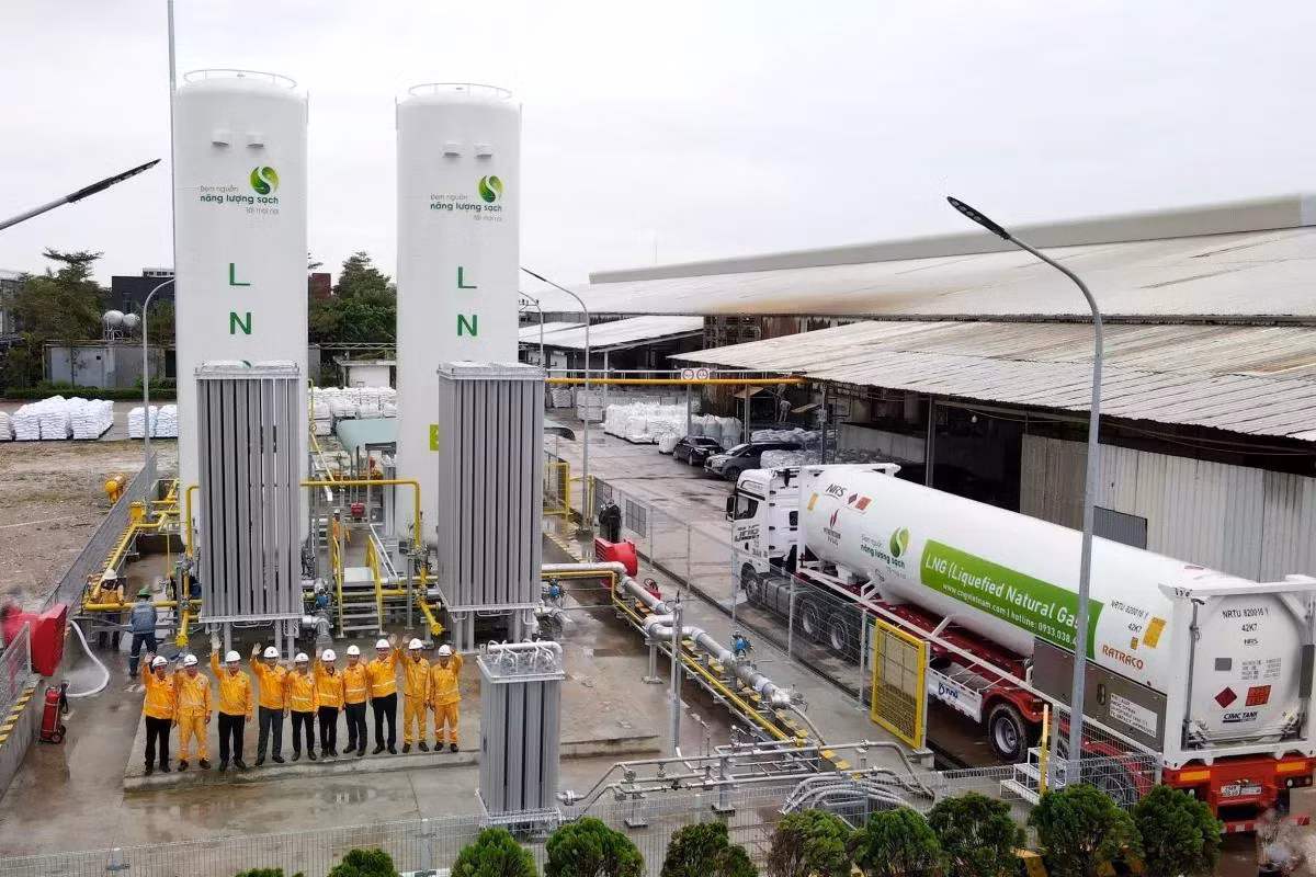 Trạm LNG đầu tiên của miền Bắc được đưa vào sử dụng tại Bắc Ninh - Ảnh: PVN
