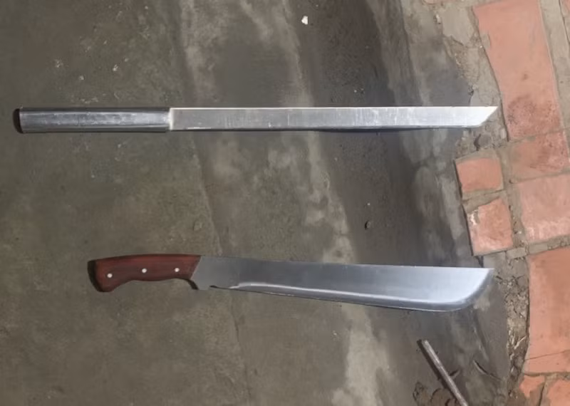 Hung khí được thu giữ.