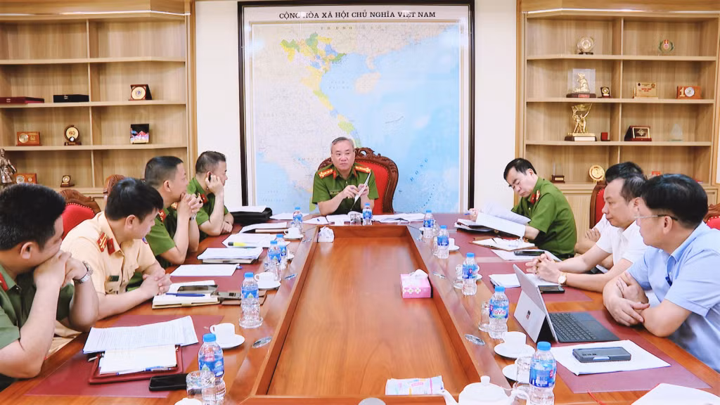 Đại tá Nguyễn Thuận, Phó Giám đốc Công an tỉnh, Phó trưởng Ban tổ chức Hội thi 