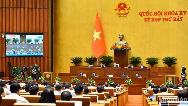 Quang cảnh phiên họp sáng 29/5. (Ảnh: Thủy Nguyên)