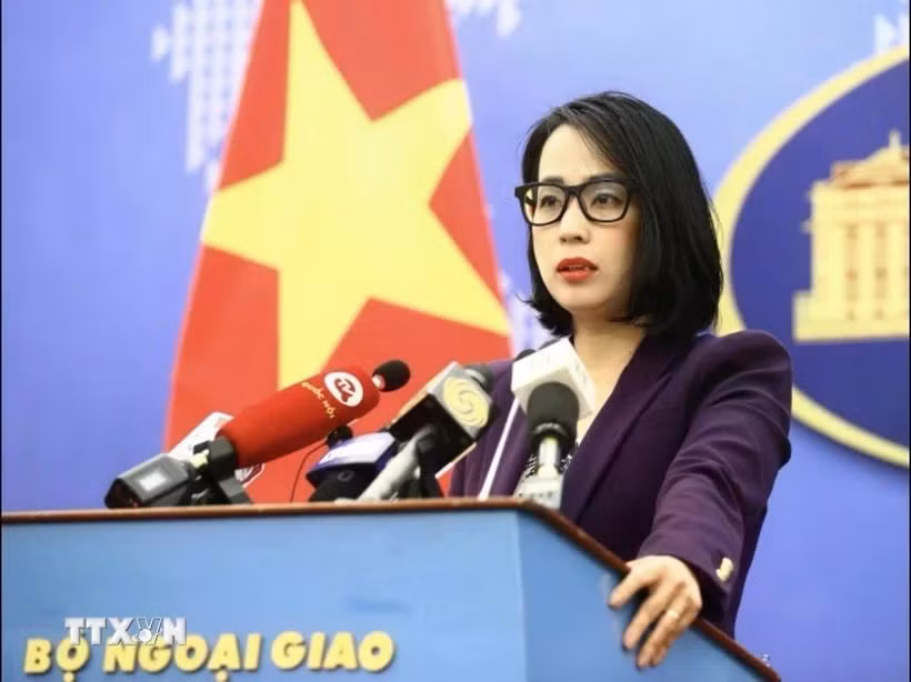 Người Phát ngôn Bộ Ngoại giao Phạm Thu Hằng. (Ảnh: TTXVN phát)