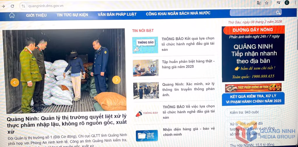 Người dân truy cập vào http://quangninh.dms.gov.vn để nhận biết hàng giả, hàng thật và phản ánh vi phạm đến cơ quan chức năng.