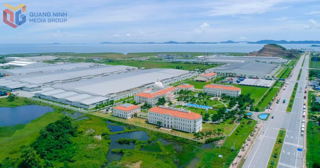 Toàn cảnh khu công nghiệp Hải Hà nhìn từ trên cao.