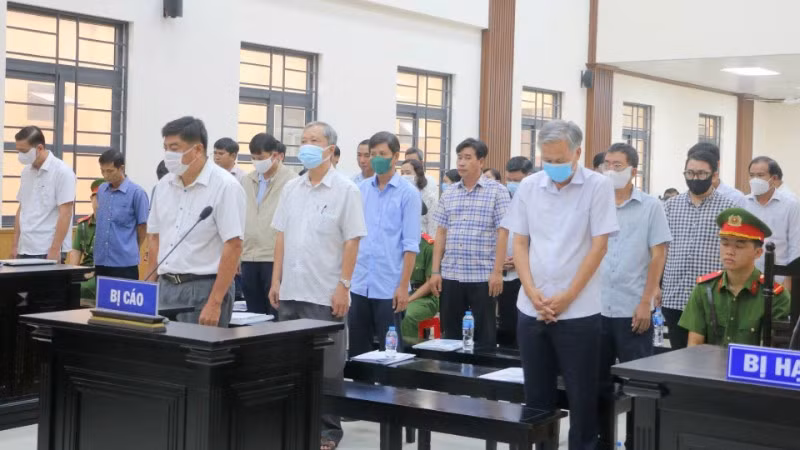 Các bị cáo trong vụ án