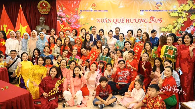 Chương trình Xuân Quê hương là sợi dây kết nối bền chặt giữa những người Việt xa quê tại Malaysia. (Ảnh: Đại sứ quán Việt Nam tại Malaysia)
