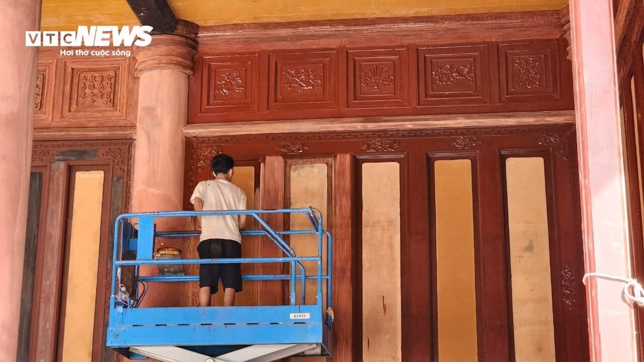 Hiện nay những người thợ, nghệ nhân vẫn đang miệt mài làm việc để có thể sớm hoàn thành việc trùng tu điện Thái Hoà. Dự kiến đến năm 2025 việc trùng tu ngôi điện sẽ hoàn thành.