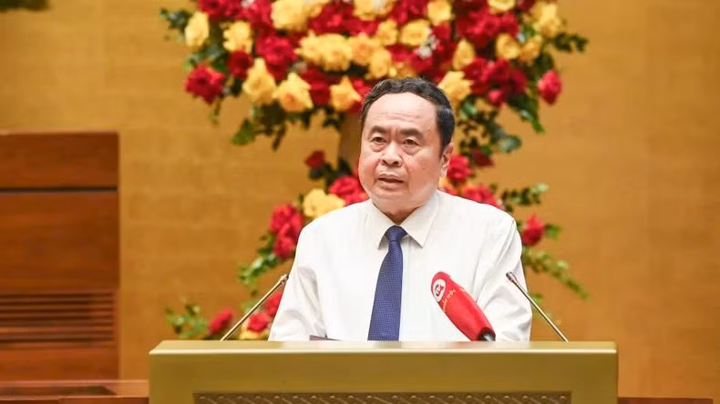 Chủ tịch Quốc hội Trần Thanh Mẫn phát biểu chỉ đạo hội thảo. (Ảnh: DUY LINH)