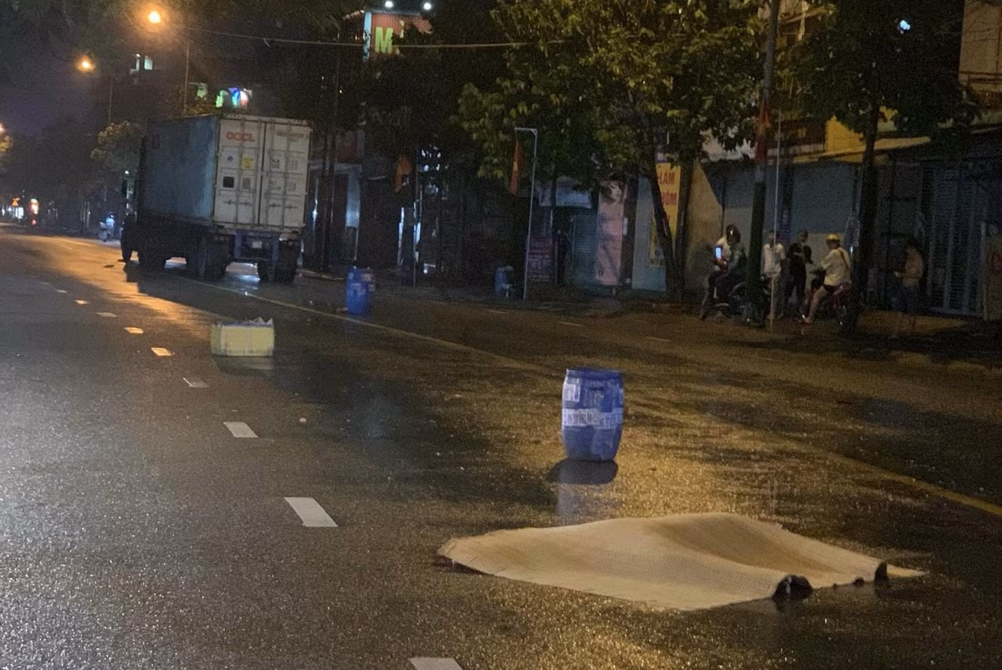Hiện trường vụ tai nạn.
