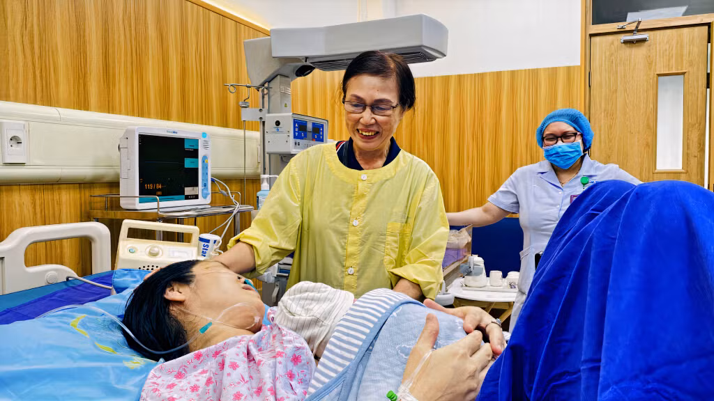"Phòng sinh thân thiện" ở Bệnh viện Sản Nhi tỉnh giúp phụ nữ yên tâm "vượt cạn". (Ảnh Bệnh viện cung cấp)