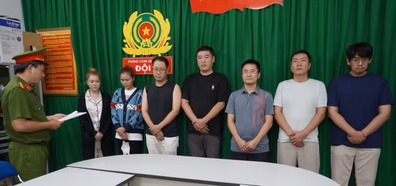 7 đối tượng bị bắt giữ.
