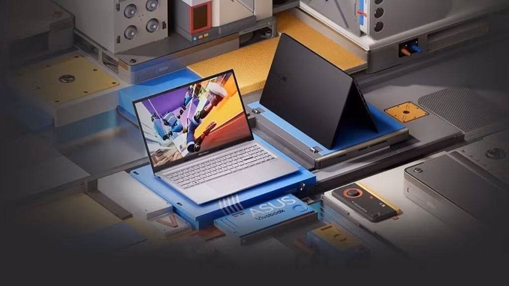 Chiếc Asus Vivobook mang thiết kế mỏng nhẹ, hiện đại