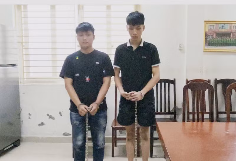 Hai đối tượng Vũ Nam Giang và Trần Việt An.