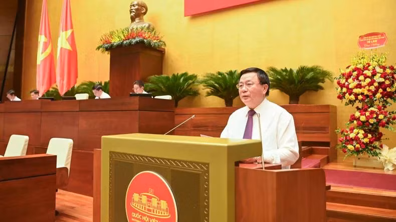 Giám đốc Học viện Chính trị quốc gia Hồ Chí Minh, Chủ tịch Hội đồng Lý luận Trung ương, GS, TS Nguyễn Xuân Thắng phát biểu khai mạc hội thảo. (Ảnh: DUY LINH)