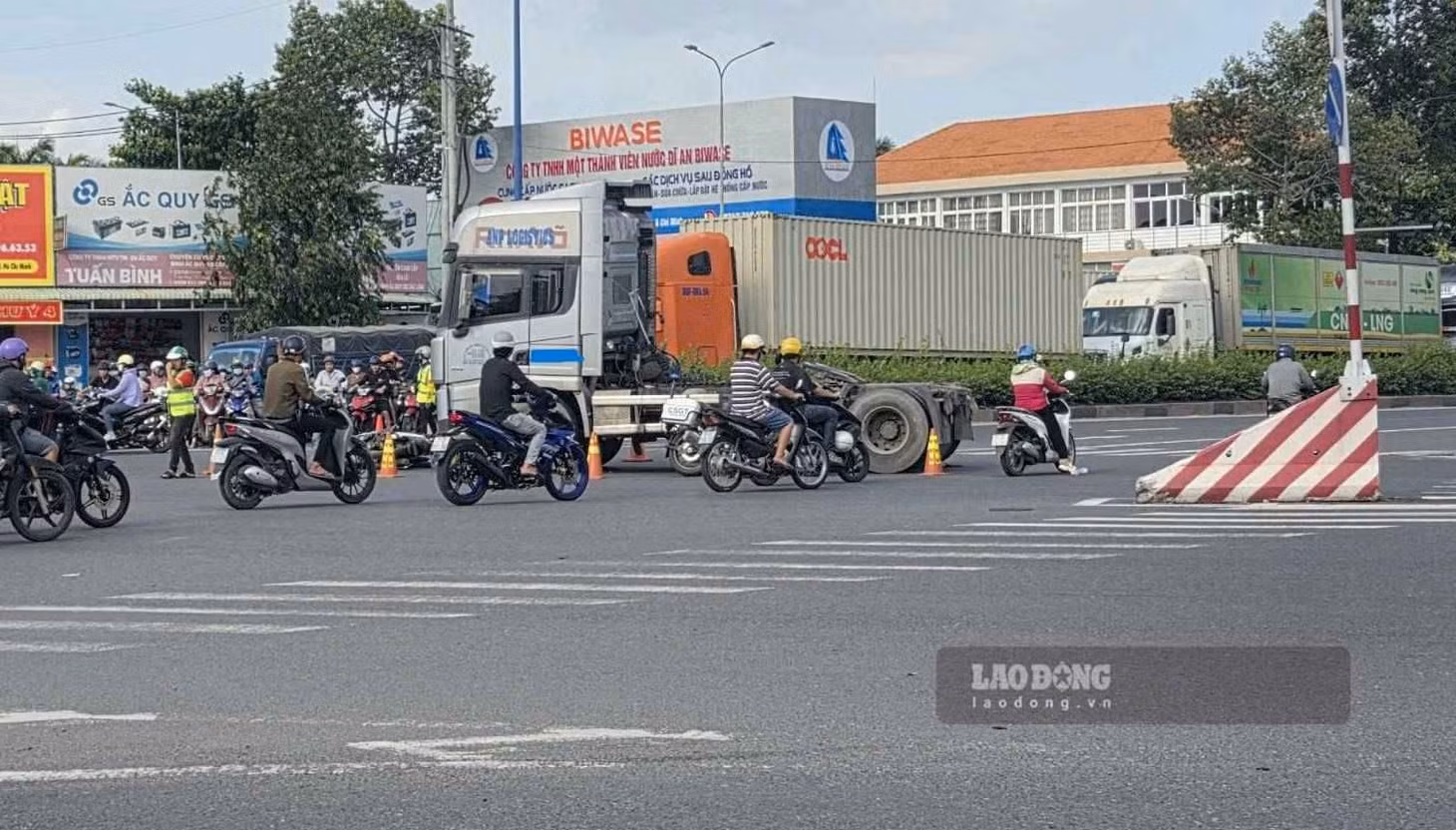 Hiện trường vụ tai nạn. Ảnh: Đình Trọng