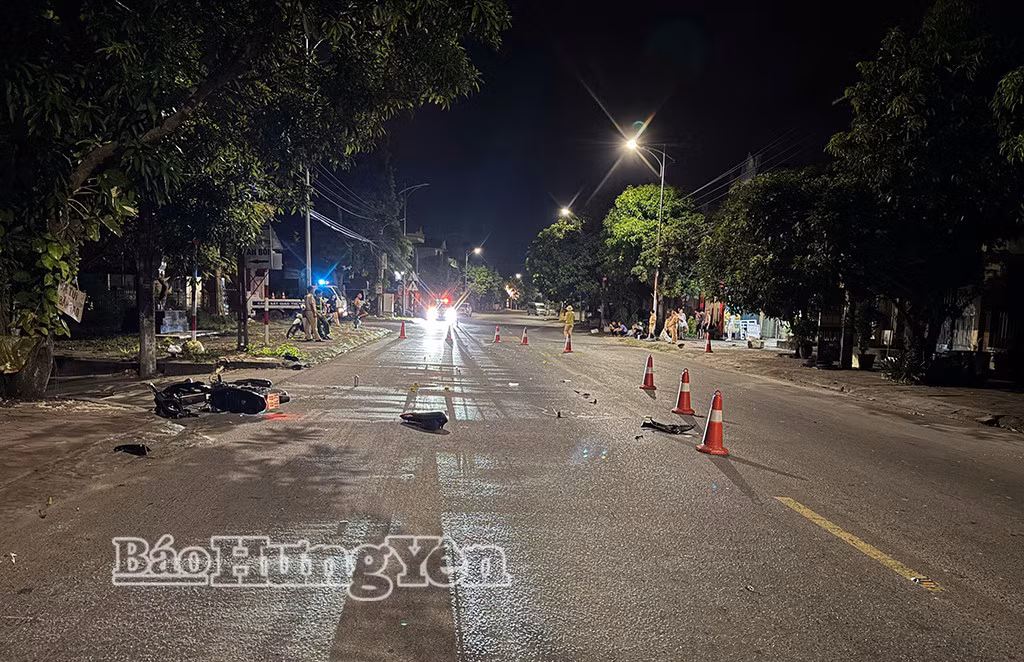 Hiện trường vụ tai nạn.