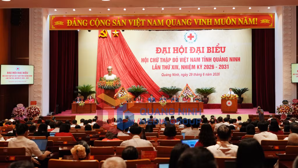 Đại hội đại biểu Hội Chữ thập đỏ Việt Nam tỉnh Quảng Ninh lần thứ XIV, nhiệm kỳ 2026 - 2031 (6-2026). Ảnh: Dương Trường