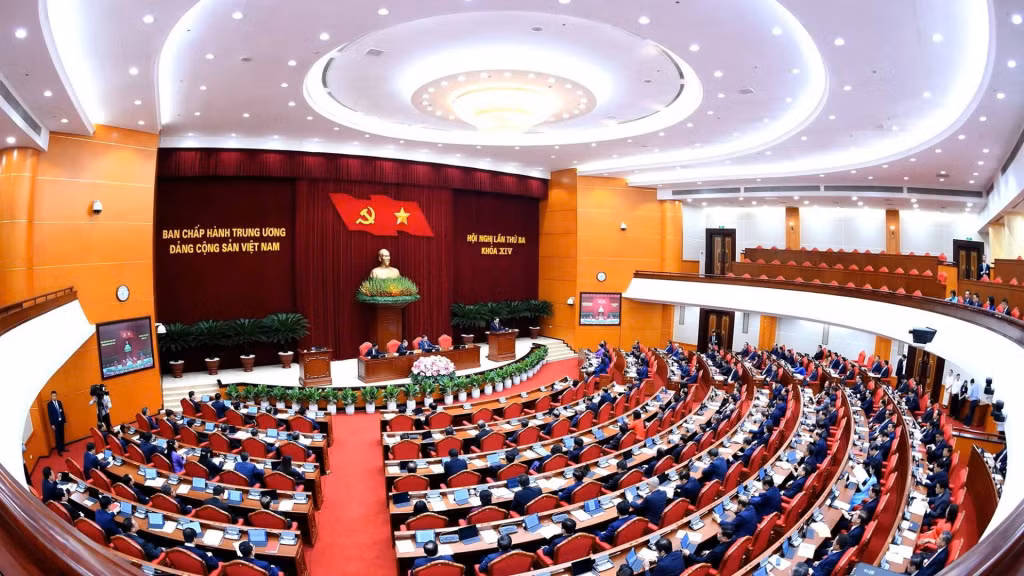 &nbsp;Khai mạc Hội nghị lần thứ 3 Ban Chấp hành Trung ương Đảng Cộng sản Việt Nam khóa XIV. (Ảnh: ĐĂNG KHOA)
