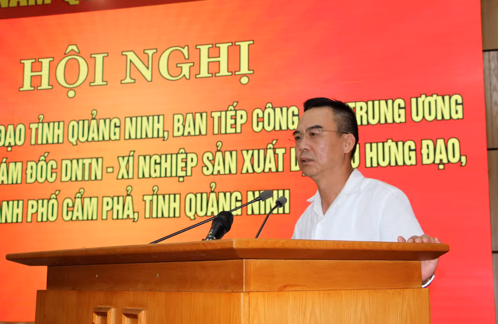 Đồng chí Nguyễn Hồng Điệp, Trưởng Ban Tiếp công dân Trung ương, phát biểu tại hội nghị.