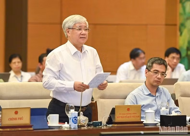 Chủ tịch Ủy ban Trung ương Mặt trận Tổ quốc Việt Nam Đỗ Văn Chiến. (Ảnh: DUY LINH)