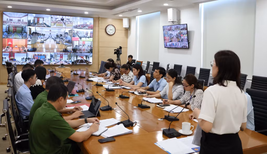 Quang cảnh hội nghị tập huấn trực tuyến.