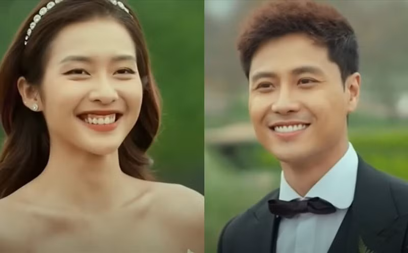 Thanh Sơn - Khả Ngân trong "Gia đình mình vui bất thình lình". Ảnh: NSX.