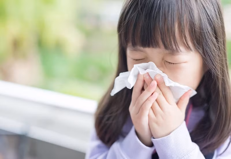 Sổ mũi ở trẻ em khiến bé mệt mỏi, thậm chí gây viêm tai, viêm họng,…
