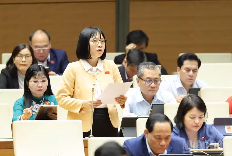 Đại biểu Nguyễn Thị Việt Nga. (Ảnh: DUY LINH)