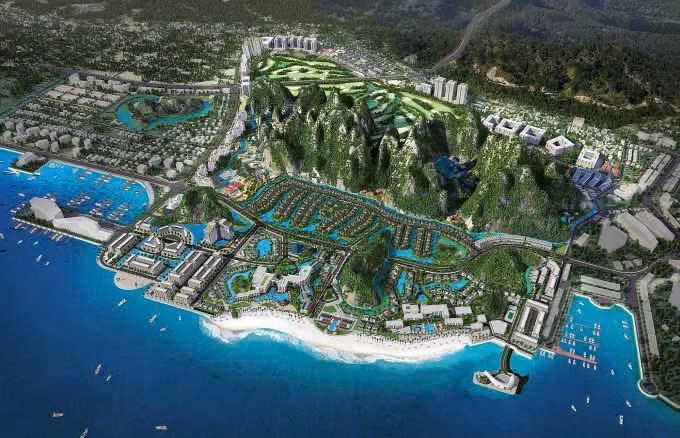 Quy hoạch Tổ hợp dự lịch nghỉ dưỡng - giải trí cao cấp sân golf và khu dân cư Mon Bay Vân Đồn tương tác hoạt động du lịch.