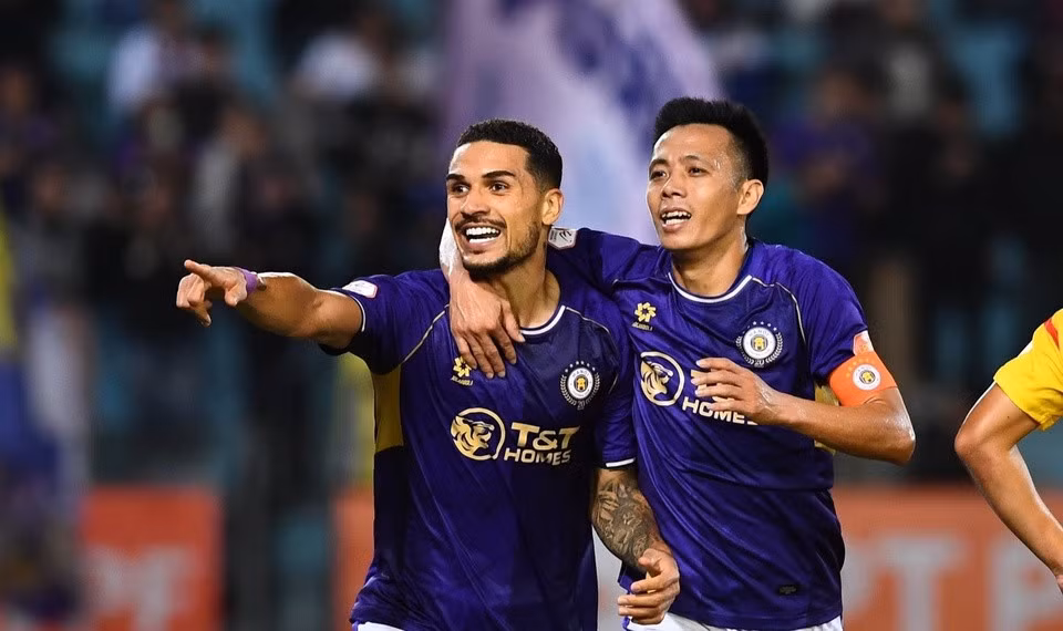 Hoàng Hên góp công lớn giúp Hà Nội đánh bại PVF-CAND. Ảnh: Hanoi Football Club.
