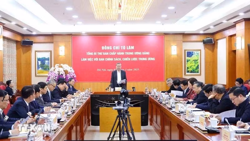Quang cảnh buổi làm việc. (Ảnh: TTXVN)