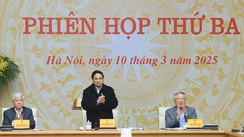 Thủ tướng Phạm Minh Chính chủ trì Phiên họp thứ ba của Ban Chỉ đạo. (Ảnh: TRẦN HẢI)