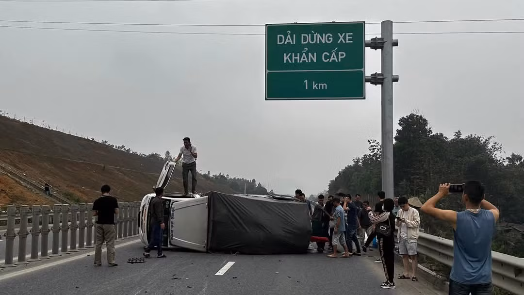Hiện trường nơi xảy ra vụ tai nạn.