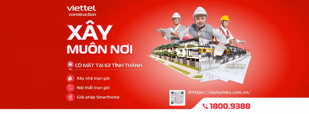 AIOHomes Viettel Construction - Giải pháp xây dựng toàn diện phủ sóng khắp 63 tỉnh thành