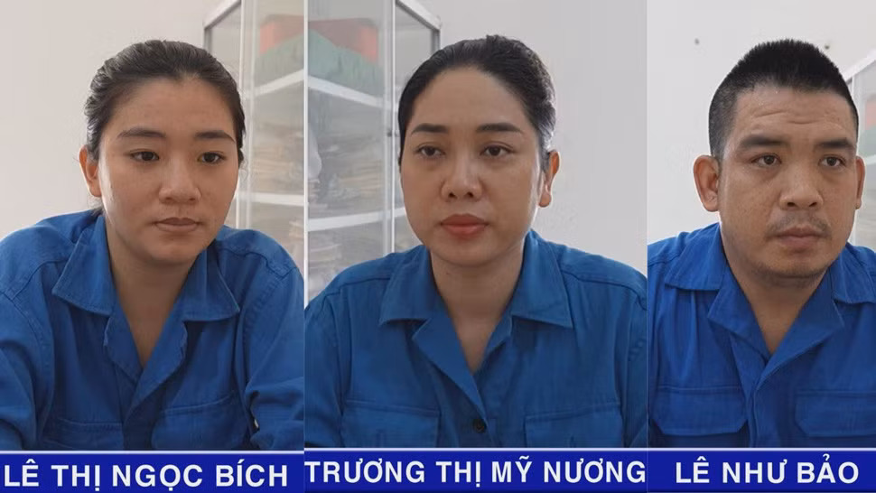 3 đối tượng bị bắt về hành vi mua bán người và chứa mại dâm. Ảnh: Công an tỉnh Phú Yên